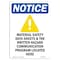 Signmission OSHA Notice, 5" Height, Material Safety Data Sign With Symbol, 5" X 3.5", Portrait OS-NS-D-35-V-14151 - alternate 1